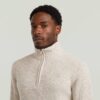 Double Collar Half Zip Knit