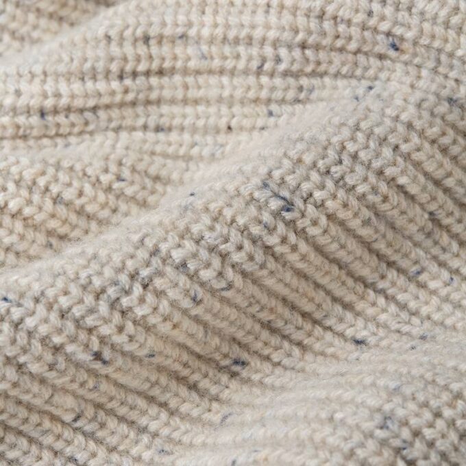 Double Collar Half Zip Knit