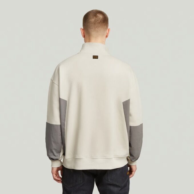 Fabric Mix Half Zip Sweater Fabric Mix Half Zip Sweater