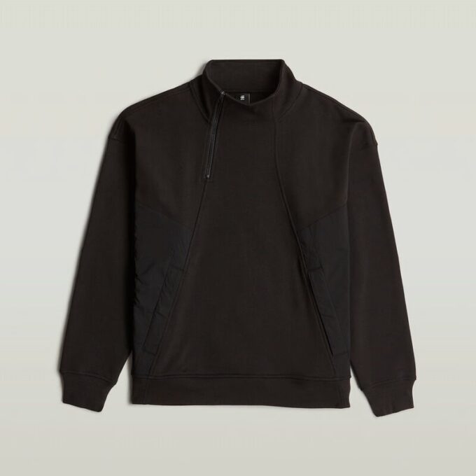 Fabric Mix Half Zip Sweater Fabric Mix Half Zip Sweater