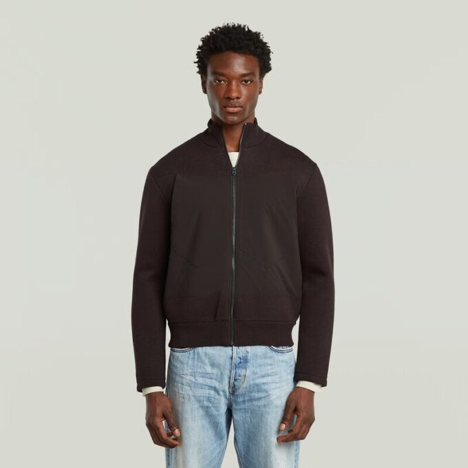 Fabric Mix Knit Jacket