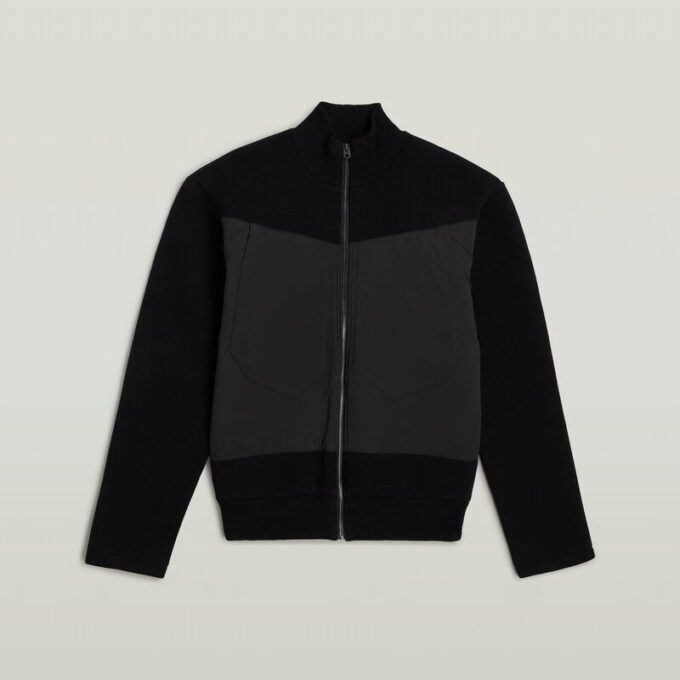 Fabric Mix Knit Jacket