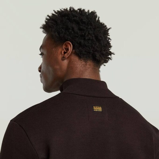 Fabric Mix Knit Jacket