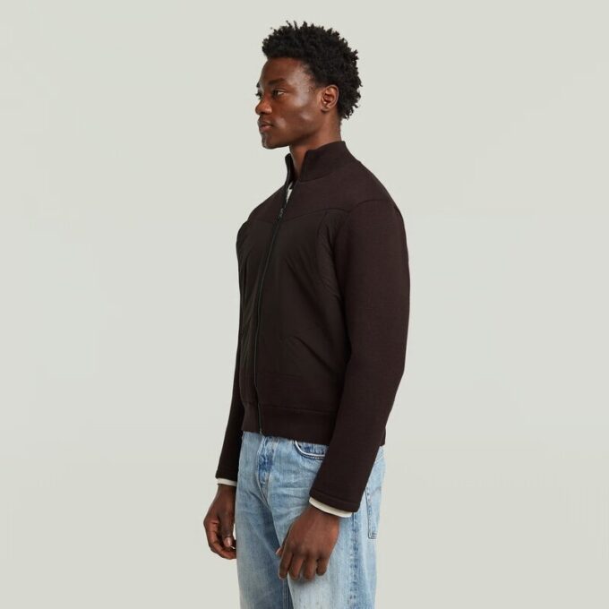 Fabric Mix Knit Jacket