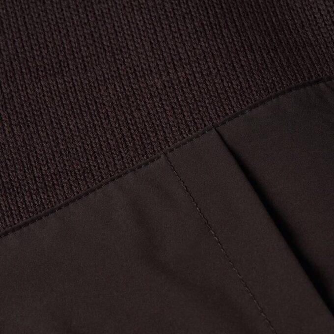 Fabric Mix Knit Jacket