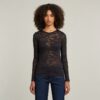 Fine Lace AOP Slim Top
