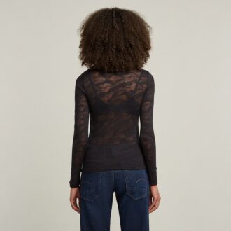 Fine Lace AOP Slim Top