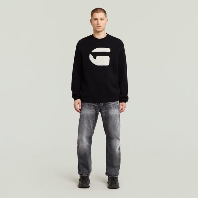 G Logo Relaxed Knit Pullover