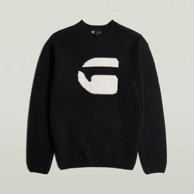 G Logo Relaxed Knit Pullover