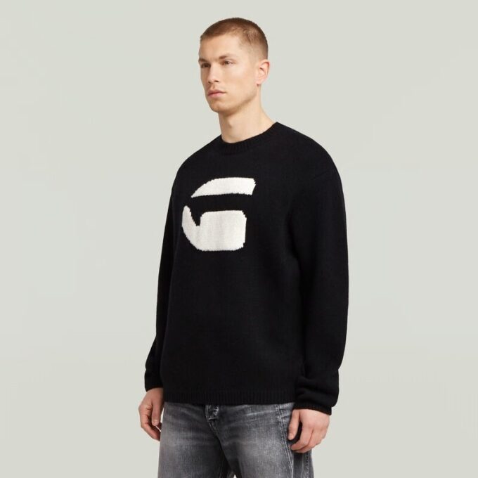 G Logo Relaxed Knit Pullover