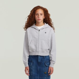 Girls AR Hooded Zipp Cropped Cardigan