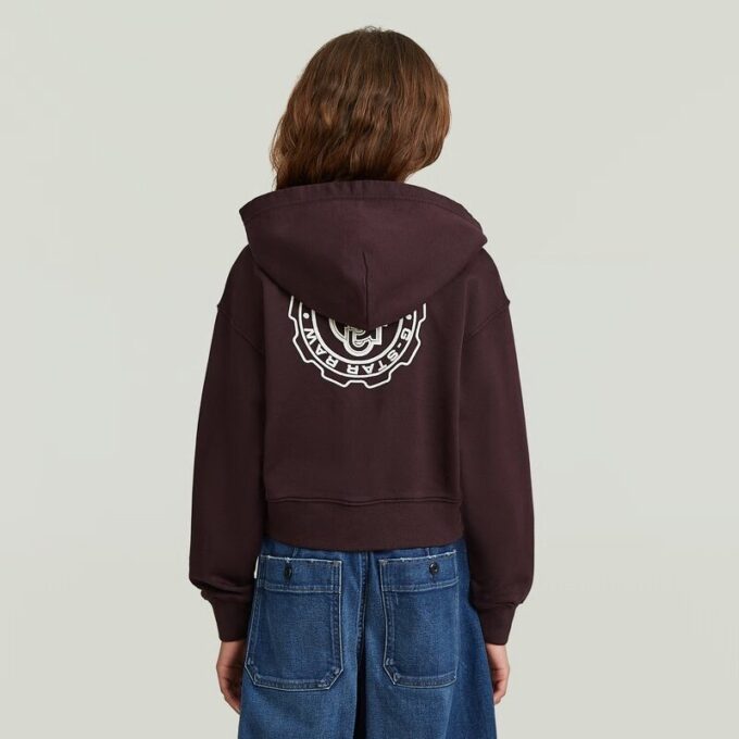 Girls AR Hooded Zipp Cropped Cardigan