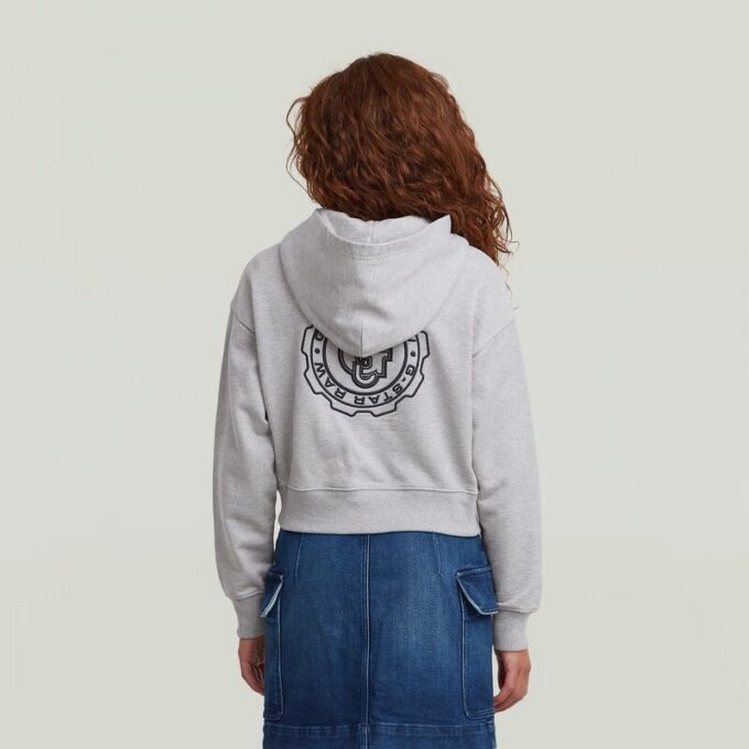 Girls AR Hooded Zipp Cropped Cardigan