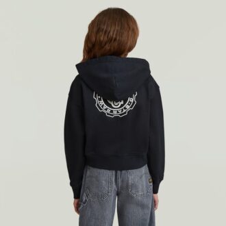 Girls AR Hooded Zipp Cropped Cardigan