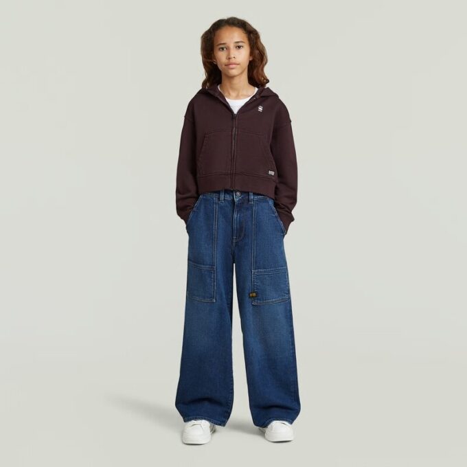 Girls AR Hooded Zipp Cropped Cardigan