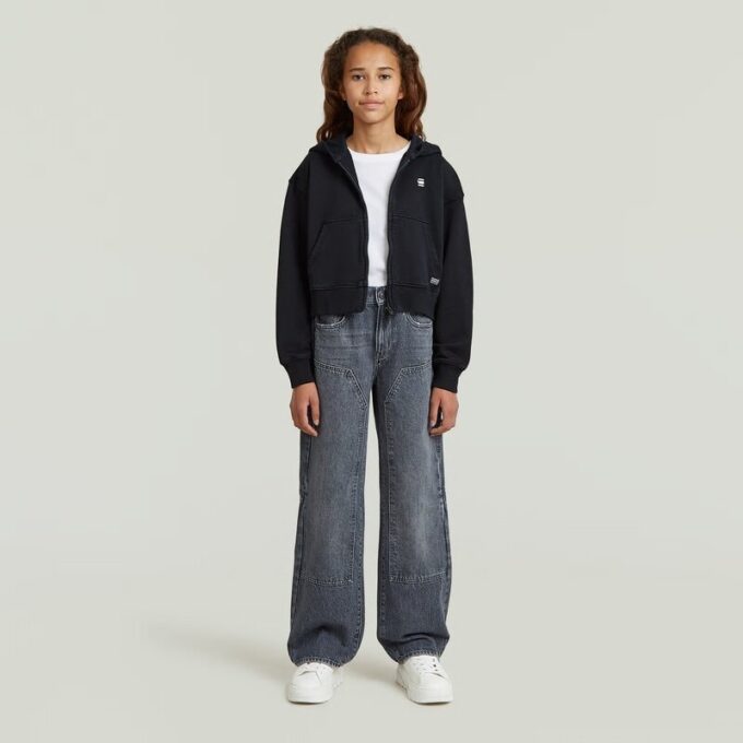 Girls AR Hooded Zipp Cropped Cardigan