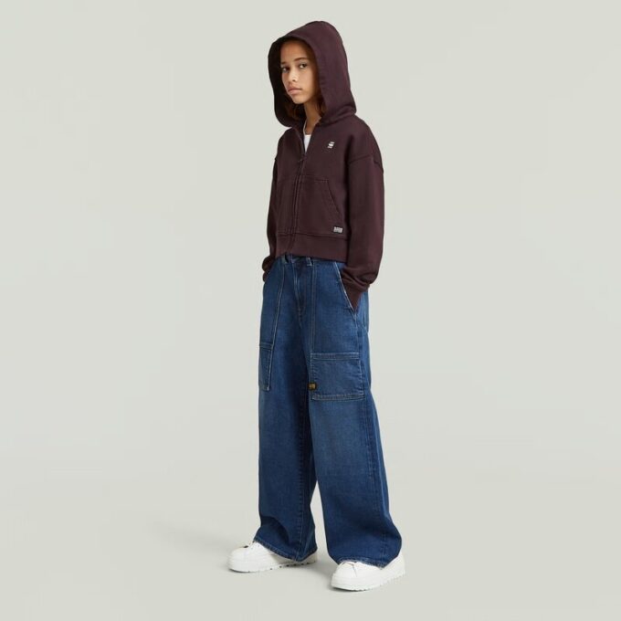 Girls AR Hooded Zipp Cropped Cardigan