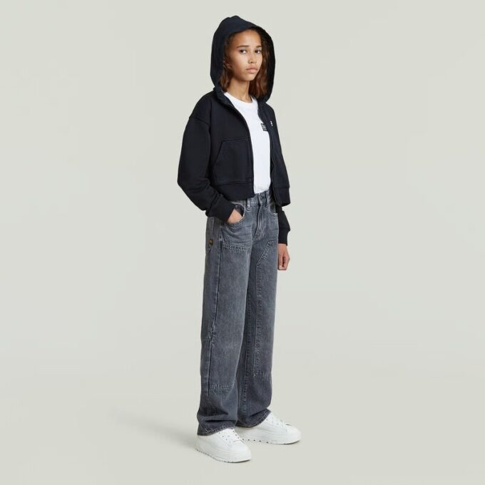 Girls AR Hooded Zipp Cropped Cardigan