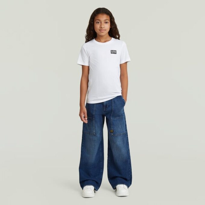 Girls Barrel Utility High Loose Jeans