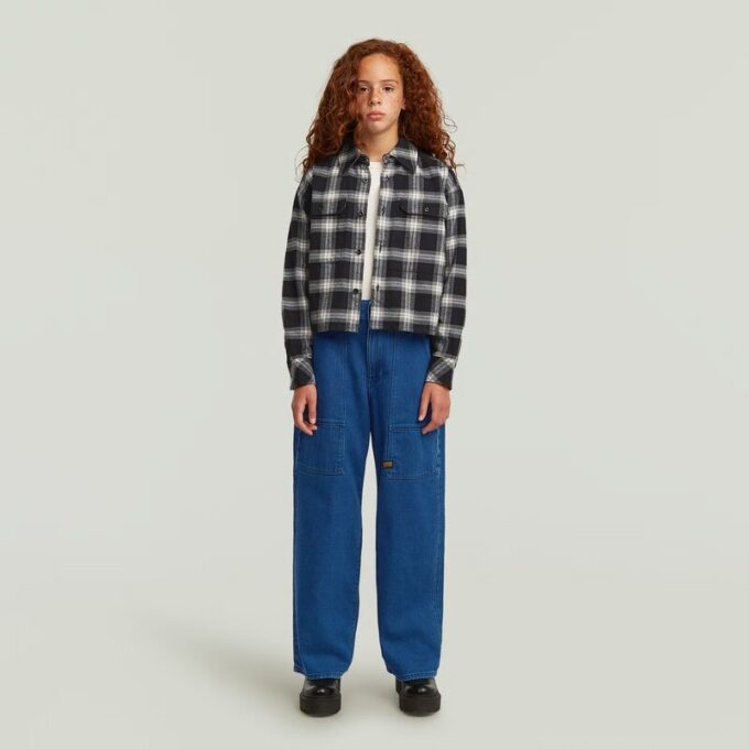 Girls Barrel Utility High Loose Jeans