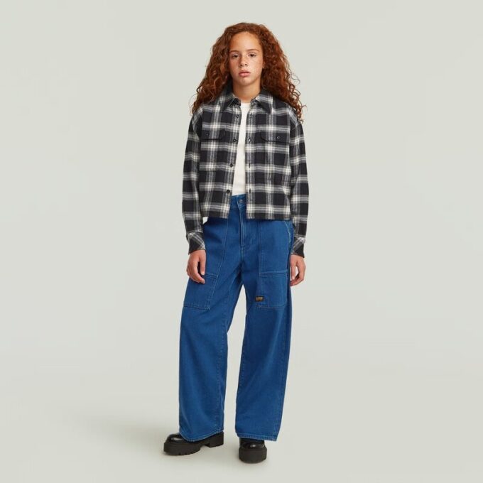 Girls Barrel Utility High Loose Jeans