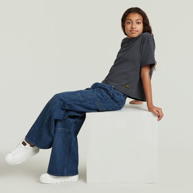 Girls Bowey 3D Extreme Carpenter Loose Jeans