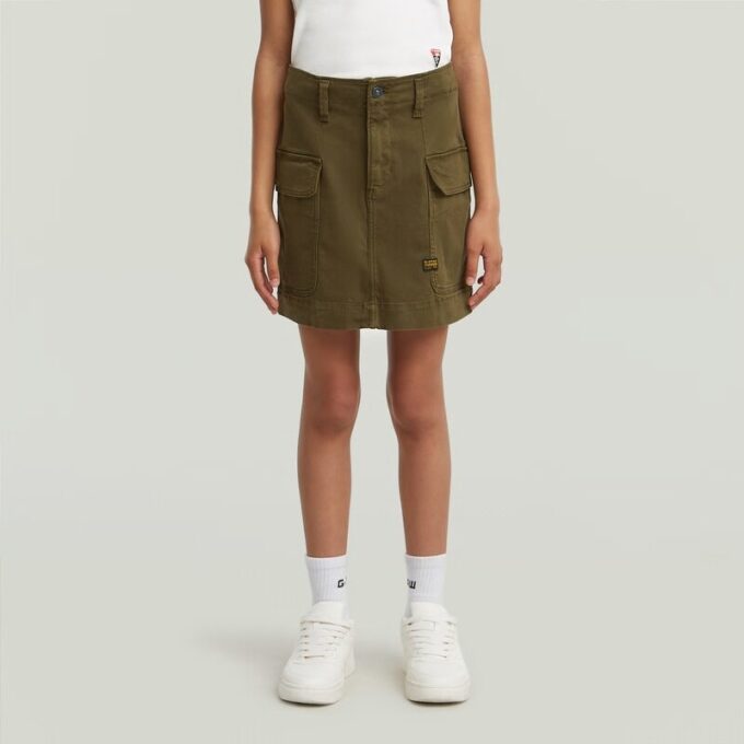 Girls Cargo Mini Skirt