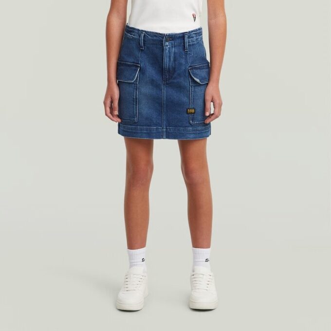 Girls Cargo Mini Skirt