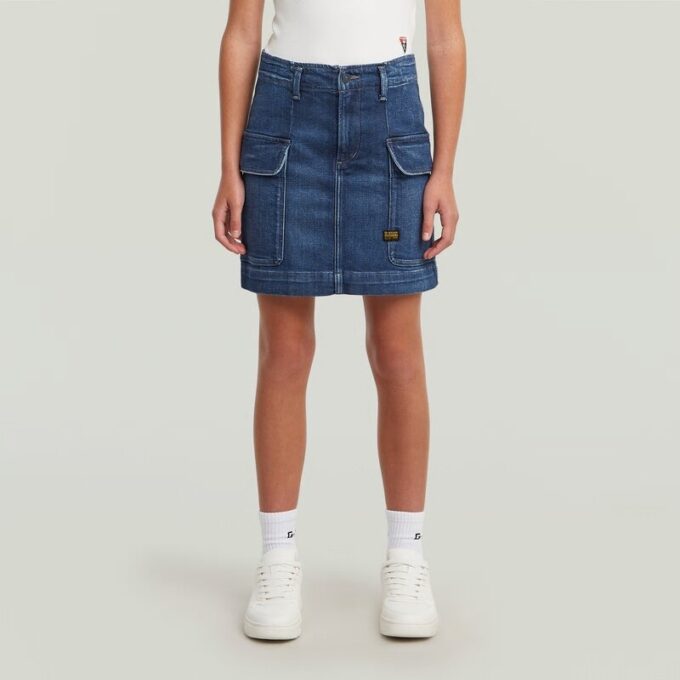 Girls Cargo Mini Skirt