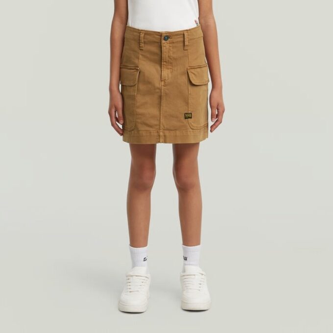 Girls Cargo Mini Skirt