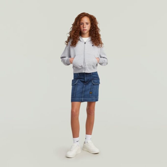 Girls Cargo Mini Skirt