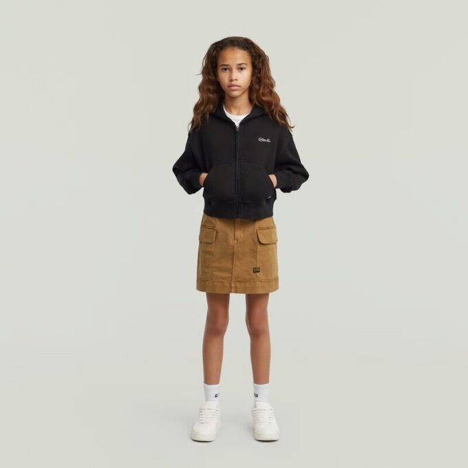 Girls Cargo Mini Skirt