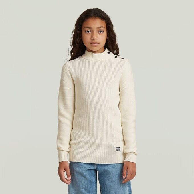 Girls Crew Button Knit Cardigan