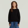 Girls Cropped Crew Knit