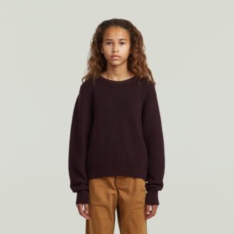 Girls Cropped Crew Knit