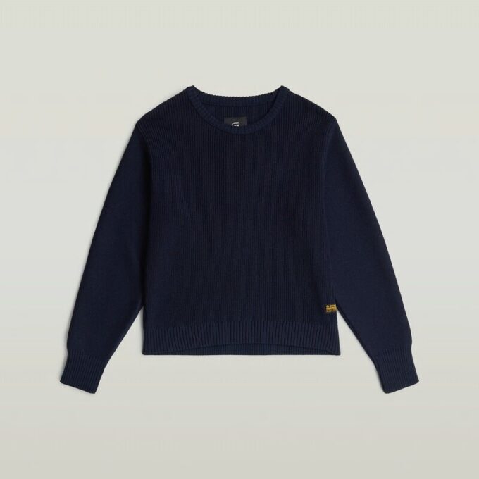 Girls Cropped Crew Knit