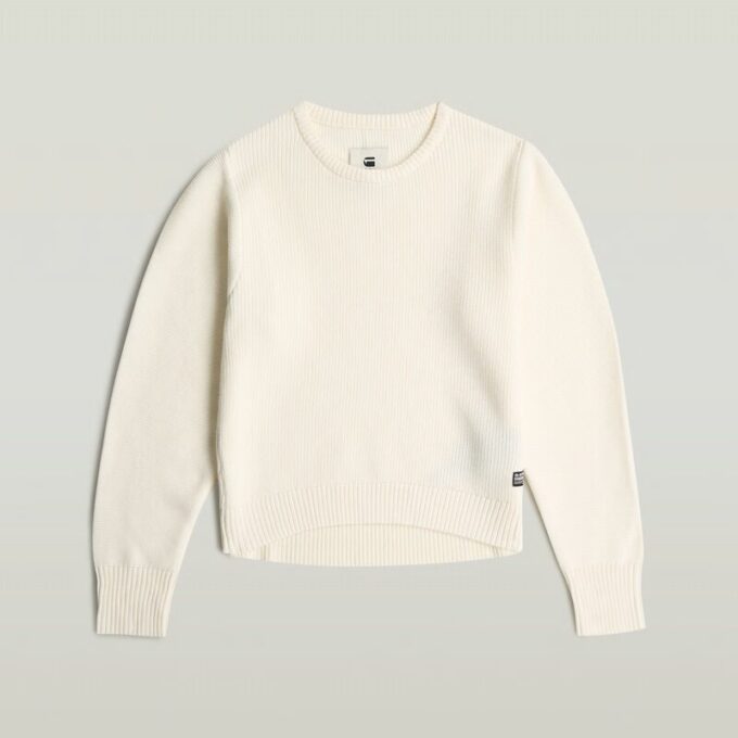 Girls Cropped Crew Knit