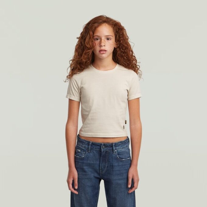 Girls Cropped Mini Slim T-Shirt