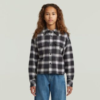 Girls Cropped Pocket Shirt