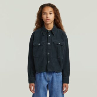 Girls Cropped Pocket Shirt