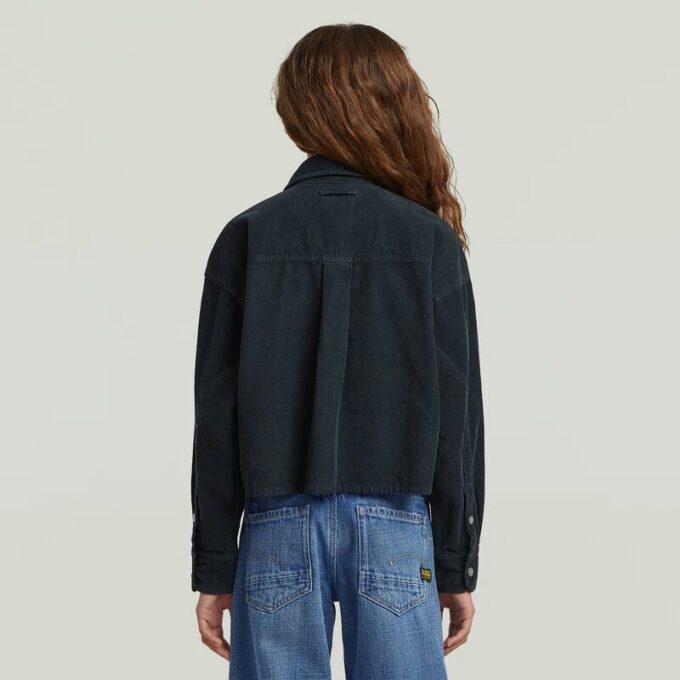 Girls Cropped Pocket Shirt