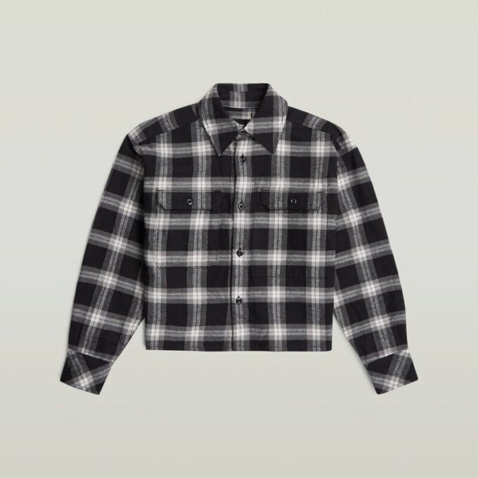 Girls Cropped Pocket Shirt