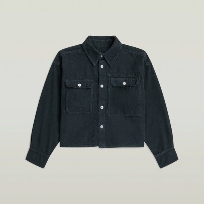 Girls Cropped Pocket Shirt