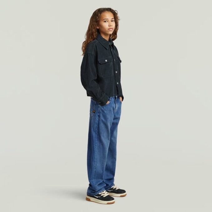 Girls Cropped Pocket Shirt