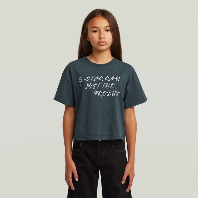 Girls Cropped Relaxed T-Shirt