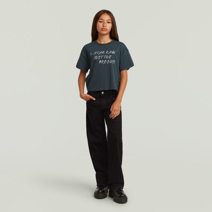 Girls Cropped Relaxed T-Shirt