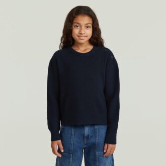 Girls Fisherman Crop Knit