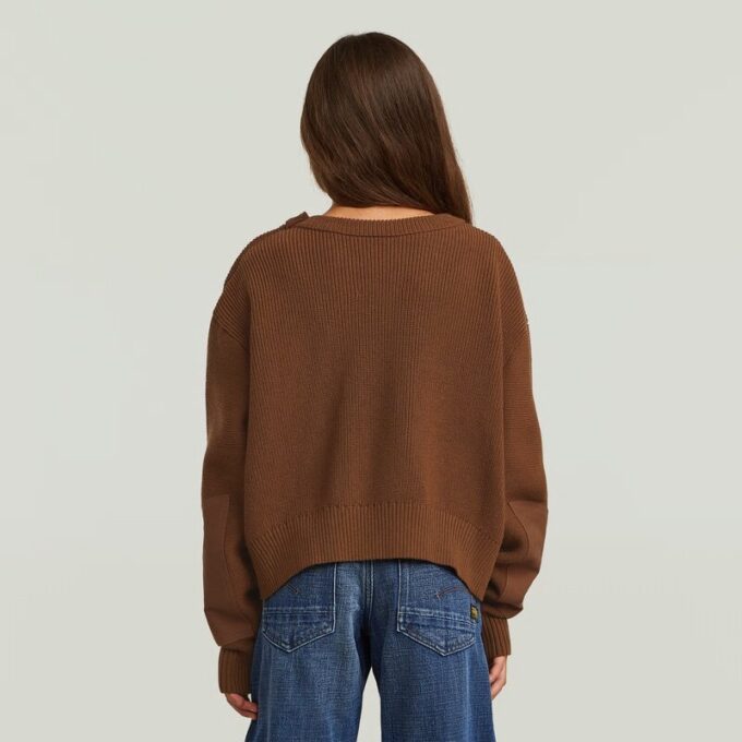 Girls Fisherman Crop Knit