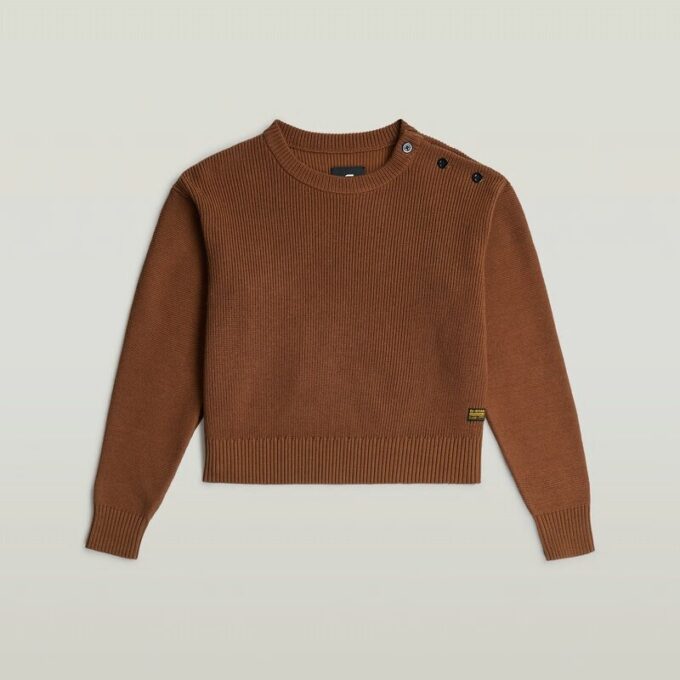 Girls Fisherman Crop Knit