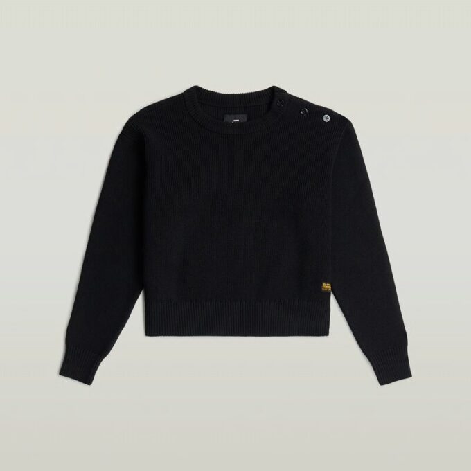 Girls Fisherman Crop Knit Cardigan